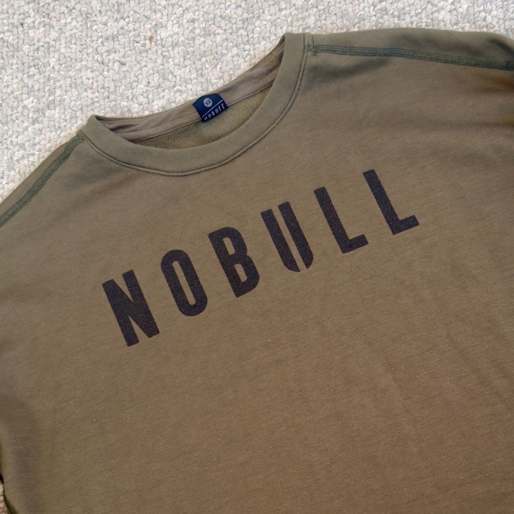NOBULL Olive Green Crewneck Sweatshirt Athletic Training Top XS‎